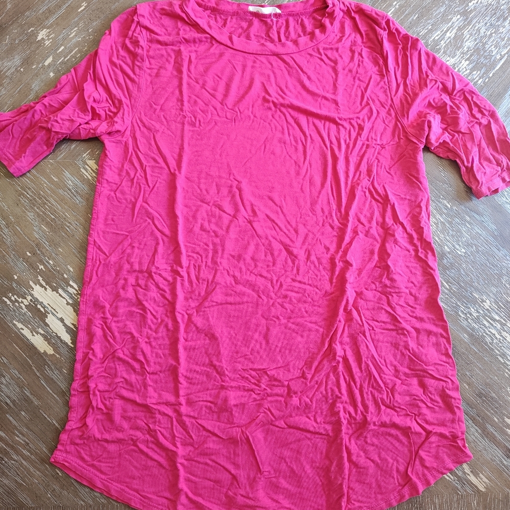 Bright Pink Casual T-Shirt